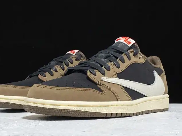 Cheap SP x Dark Air Scott CQ4277-001 Travis 1 Low Jordan Mocha OG 0512